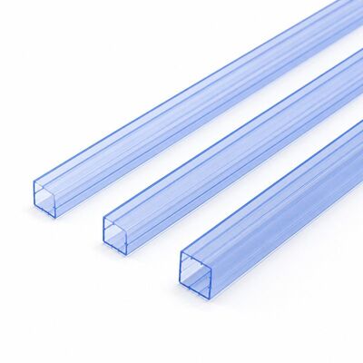 Tubi di imballaggio a circuito quadrato in PVC ESD trasparenti di dimensioni personalizzate per lo stoccaggio dei componenti