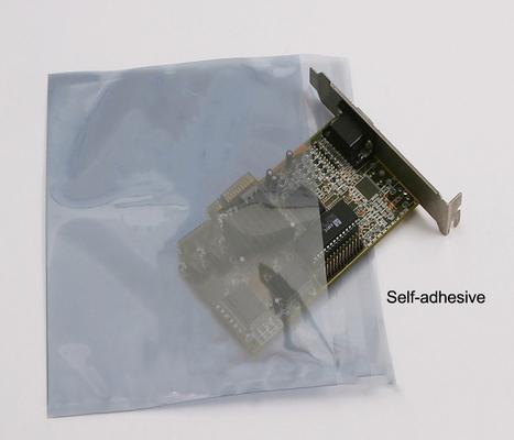 Imballaggio elettronico traslucido Sacchetto di plastica ESD Schermatura statica laminata metallica