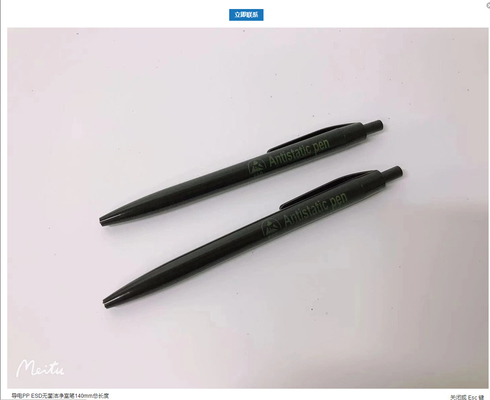 Penna ESD nera rossa e blu per camera bianca, lunghezza 140 mm, conforme all'ergonomia