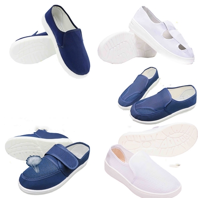 Slittamento comodo respirabile senza polvere dell'unità di elaborazione del fondo del PVC di Mesh Top Anti Static Shoes non
