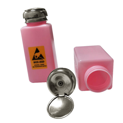 Pompa solvente dell'allumina del cappuccio dell'HDPE ss della bottiglia 240ML dell'erogatore dell'alcool antistatico ESD