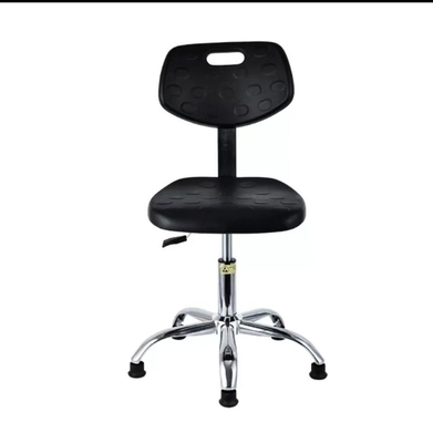 Sedile per sgabelli ESD regolabile per banco di lavoro altezza 435-580 mm Materiale di alluminio Sedile in cuoio PU