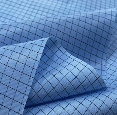 Multi-spec ESD antistatic fabrics available in twill, stripe and grid styles.