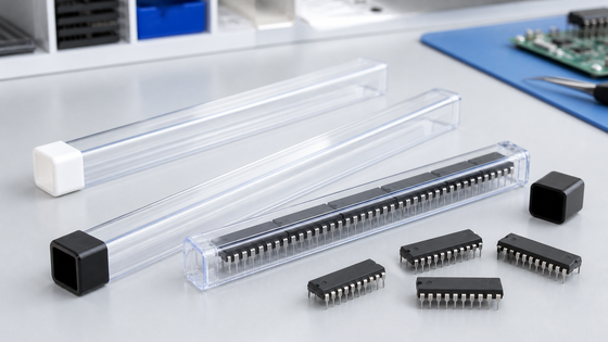 Tubo antistatico in PVC morbido trasparente per imballaggio di chip DIP