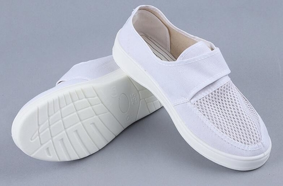 Scarpe del locale senza polvere ESD della tela 34-46 dell'unità di elaborazione tre lati respirabili con Velcro