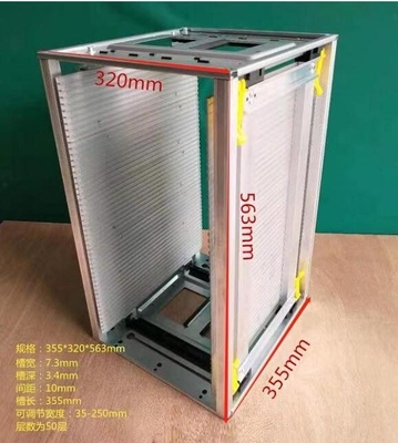scaffale di rivista di alluminio del PWB degli anti accessori statici ESD di 355X320X563mm